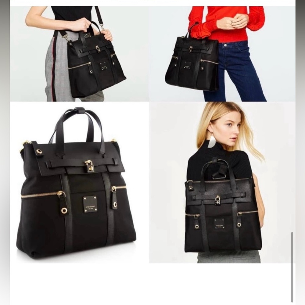 Henri Bendel Large Jetsetter Backpack Crossbody Studded - Picture 13 of 17